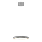 Minimalist Round Mirrored Aluminum Acrylic LED Modern Chandelier Light
