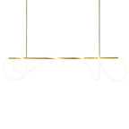 Creative LED Strip Electroplated Metal Modern Chandeliers Ceiling Lights