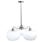 3 Lights Glass E27 White Vintage Chandelier Pendant Light Hanging Lamp