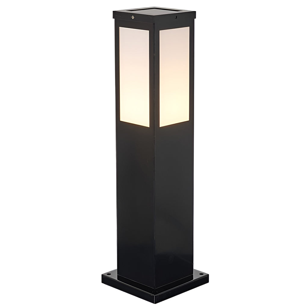 Remote-Controlled Industrial Solar Bollard Lights Waterproof & Square Outdoor Lighting