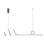 Minimalist Waves Circular Stepless Dimming LED Intelligent Chandeliers