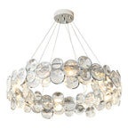 Round Bubbles Crystal Electroplating Metal Modern Chandelier Light