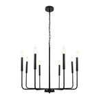 8 Lights Candlelight LED Three Step Dimming Industrial Style Chandelier