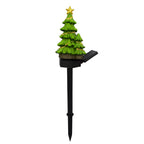 Resin Waterproof LED Christmas Tree Ground Inserted Solar Lawn Lights
