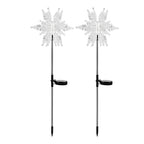 Acrylic Solar Snowflake Lawn Lights 2PCS Set for Festive Outdoor Ambience