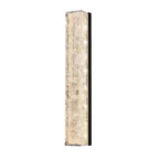 Modern Brass LED Wall Sconces Rectangle Wall Light in Ice Resin