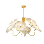Personalized Flowers Glass Shades Copper Modern Minimalist Chandeliers