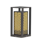 Floral Pattern LED Lawn Lamp Unique Modern Pathway Lights Black
