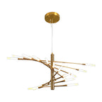 Elegant LED Chandelier Contemporary Spiral Sputnik Light