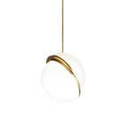 Round Creative Electroplated Acrylic Iron White Nordic Pendant Lights