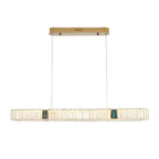 Gold Oval Stepless Dimming Crystal Chandeliers Ceiling Lights
