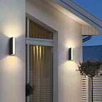 Black Outdoor Wall Sconce Modern Strip Waterproof Wall Light