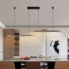2 Light Linear Pendant Minimalist Dual-Head Ceiling Lights