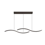 2-Wavy Line LED Dining Room Pendant Light - 3-Step Dimming