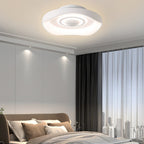 [Open-Box]20'' Modern Round Bladeless Ceiling Fan with Dimmable LED Light