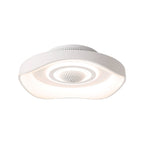 [Open-Box]20'' Modern Round Bladeless Ceiling Fan with Dimmable LED Light