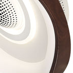 [Open-Box]20'' Modern Round Bladeless Ceiling Fan with Dimmable LED Light