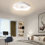 [Open-Box]20'' Modern Round Bladeless Ceiling Fan with Dimmable LED Light
