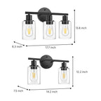 Industrial Plug-In Glass Wall Sconce Creative Bathroom & Bedroom Vanity Lighting