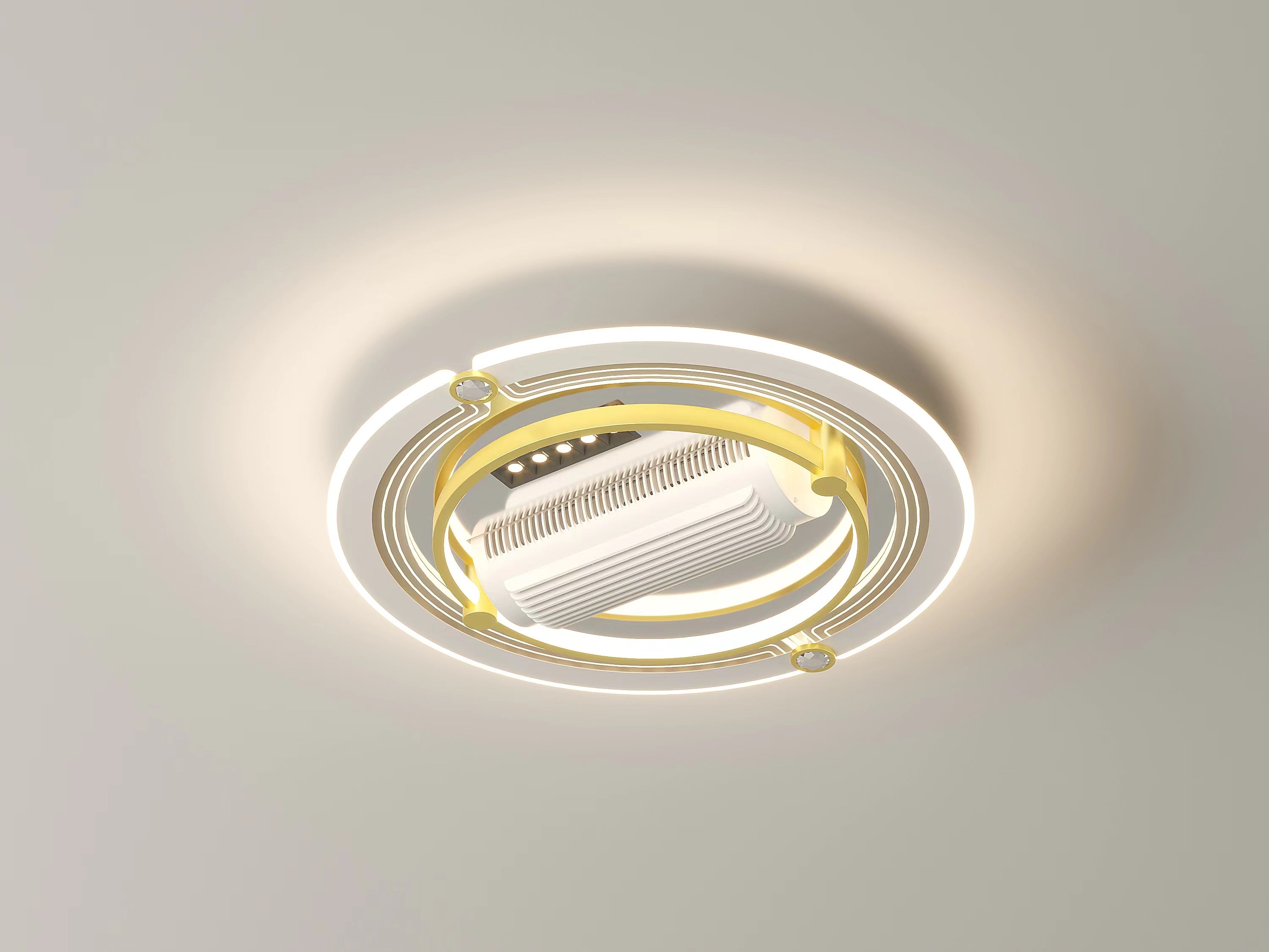 [BF215] BEMFAN 20'' Metal Bladeless Ceiling Fan with LED Light ,Voltage:100V-120V & 220V-240V