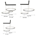 2/3 Circles Rings Three Step Dimming Minimalist Modern Ceiling Light Fixture