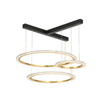 2/3 Rings Three Step Dimming Creative Modern Ceiling Lights Fixture Chandelier