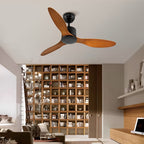 3 Blades Mute LED Dimmable with Remote Modern Ceiling Fans with Lights