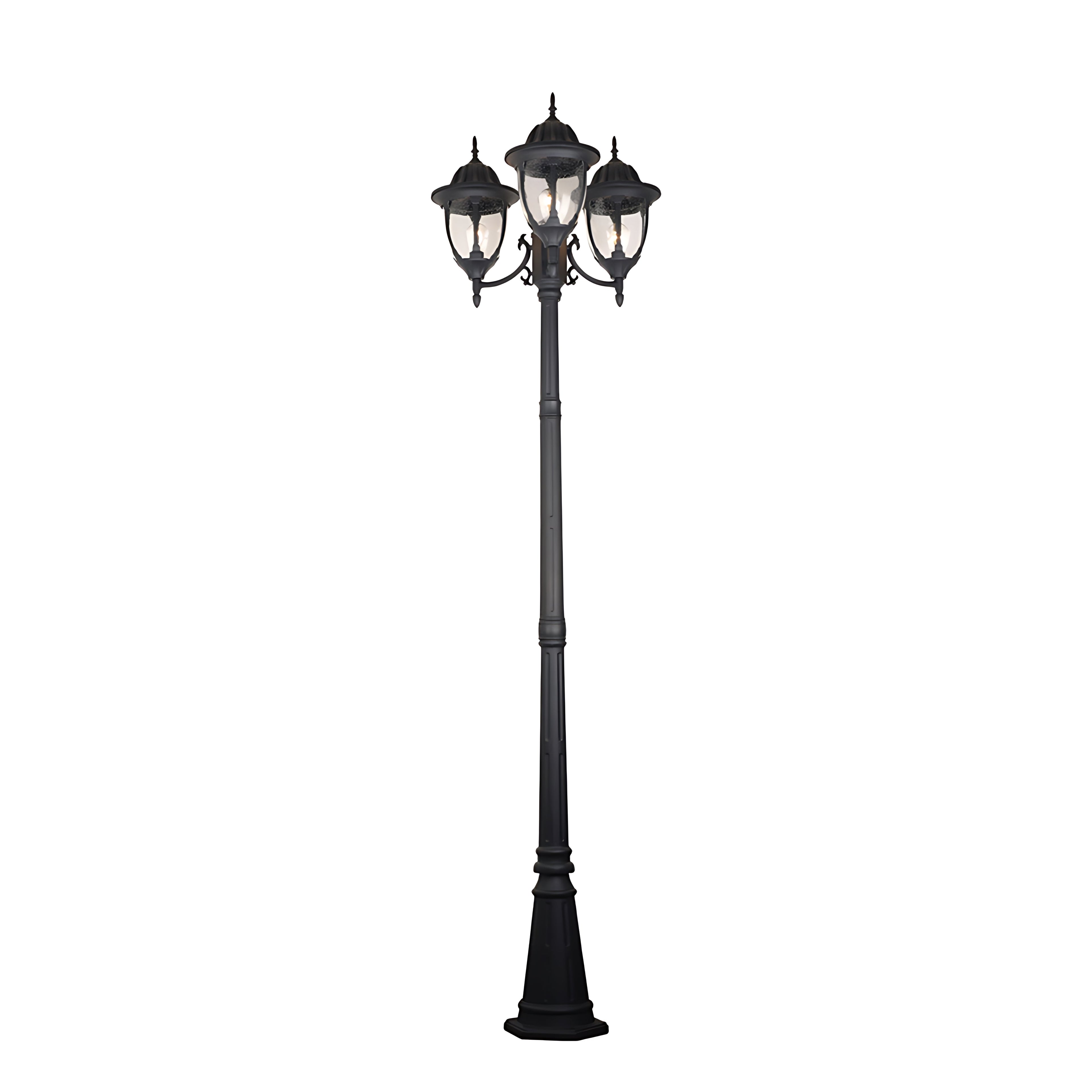 Three-Head Street Lamp Post Lights Waterproof Aluminum European-Style