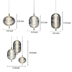 Personality Glass Shade LED Iron Creative Nordic Chandelier Pendant Lights