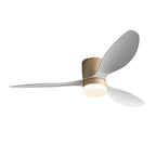 52 Inch 3 Blades Mute LED Dimmable Modern Ceiling Fan Lamp with Remote