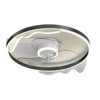 Round Creative LED Mute Intelligent Modern Bladeless Ceiling Fans Lamp