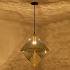 Stainless Steel Geometric Polyhedral Art Hollow Postmodern Chandeliers