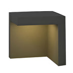 Half-Cut Rectangular Fixture Modern Outdoor Path Light in Gray, LED 4.5W, IP54 Waterproof