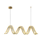 Creative Crystal Waves 3 Step Dimming LED Modern Dining Room Chandeliers