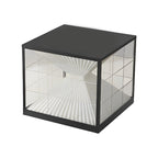 Square Creative Hourglass Shape LED Waterproof Solar Fence Post Lights