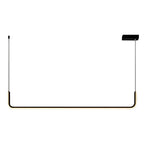 Minimalist Strip Three Step Dimming LED Black Nordic Chandelier Pendant Light