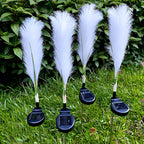 2PCS Hairy Reed LED Solar Lawn Lamps