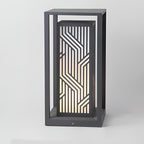 Gray Retro Aesthetic Waterproof LED Outdoor Pathway Cuboid Lantern