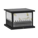 Outdoor Stone Pillar Lights Square Solar Fence Light