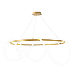 Creative LED Strip Electroplated Metal Modern Chandeliers Ceiling Lights