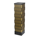 Grid-Designed LED Black Outdoor Lawn Lamp Modern Waterproof Landscape Bollard Lights