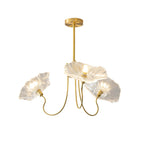 Personalized Flowers Glass Shades Copper Modern Minimalist Chandeliers