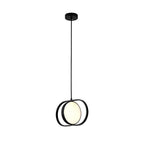 Adjustable Round Three Step Dimming Black Modern LED Pendant Lights