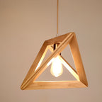 Creative Wood Frame Geometric Art Minimalist Nordic Pendant Lights