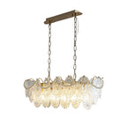 Glass LED 3 Step Dimming Luxury Pearls Decor French Style Chandelier
