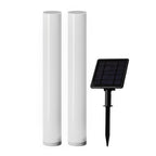 [Open-Box] Long Cylindrical Waterproof White Modern Solar Lawn Lights Lamp Post