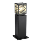 Modern Solar LED Path Lights Black Waterproof Outdoor Lawn Bollard Lights
