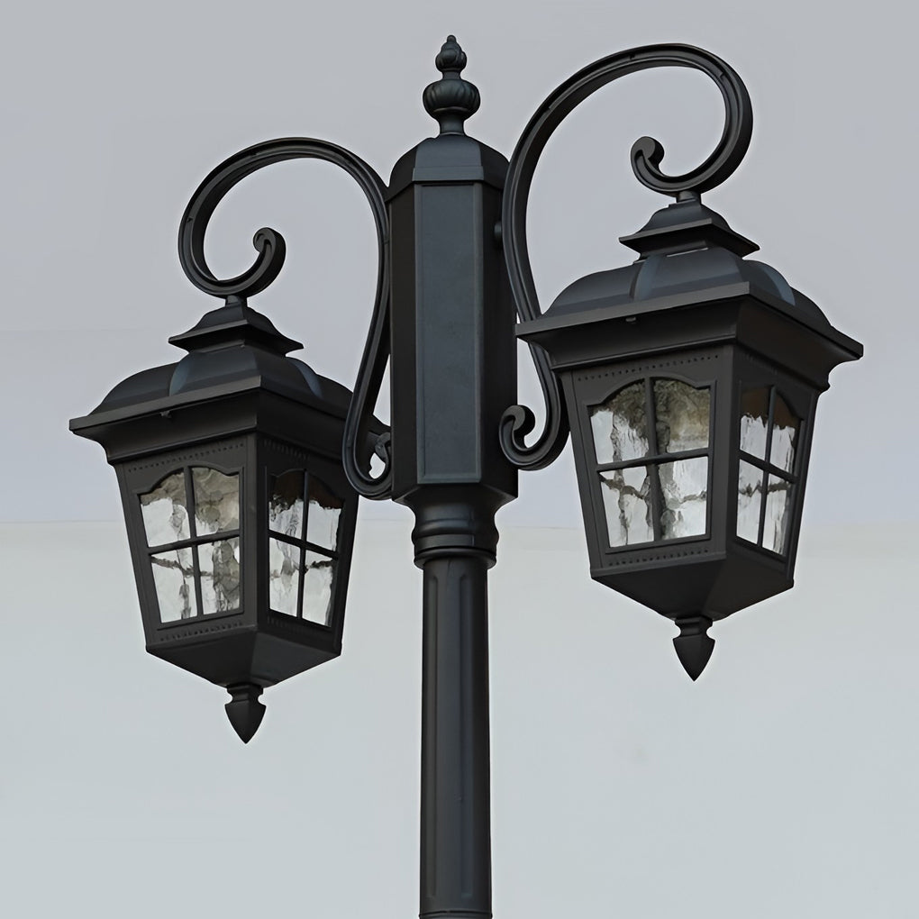 European-Style Outdoor Light Post Waterproof Black Lamp