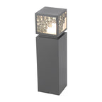 Elegant Snowflake Solar LED Bollard Light Modern Outdoor Waterproof Lawn Lamp