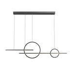 Circles Three Step Dimming Stepless Dimmable Chandeliers with LED Strip